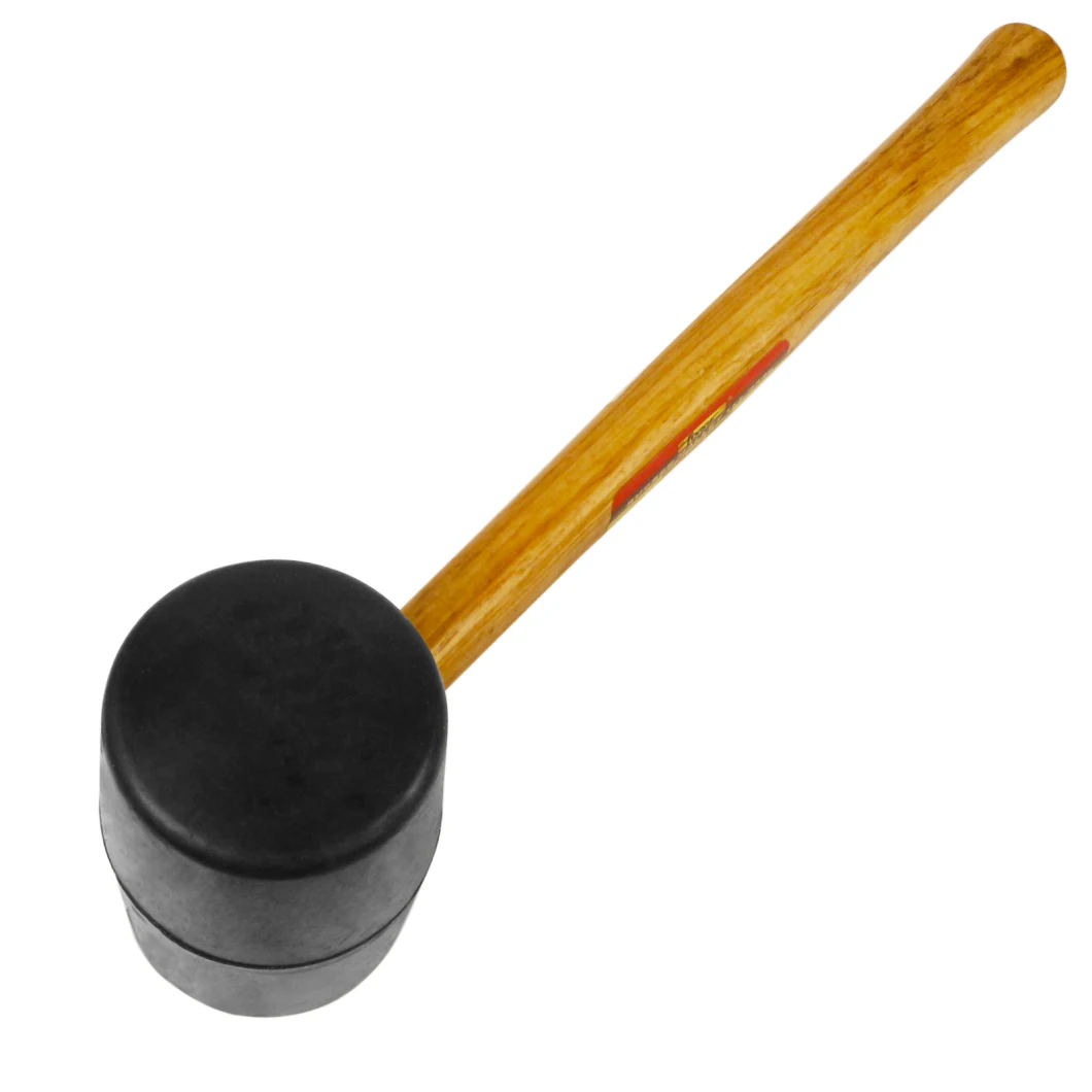 High Quality 1lb Rubber Mallet with Wooden Handle for Construction