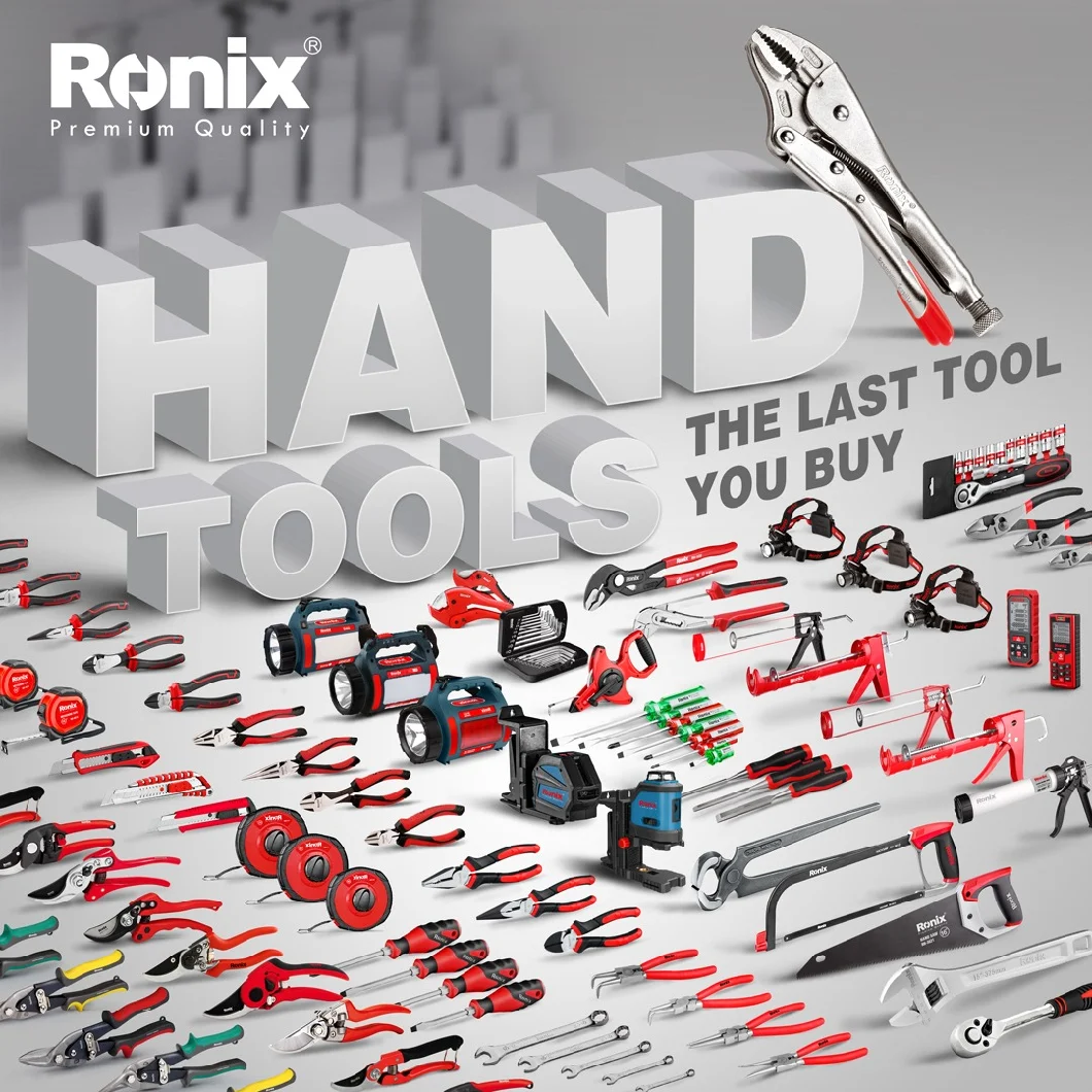 Ronix in Stock Model Rh-1190 Hand Tools 6 8 10 Inch High Hardness Slip Joint Pliers for Clamping and Fixing