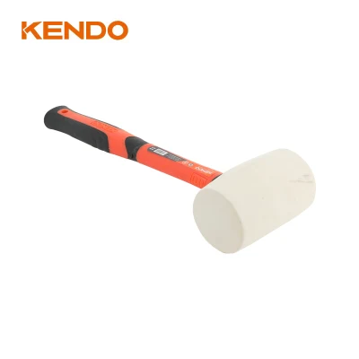Белый резиновый молоток Kendo с нескользящей резиновой ручкой представляет собой встроенную часть рукоятки, которая никогда не оторвется.